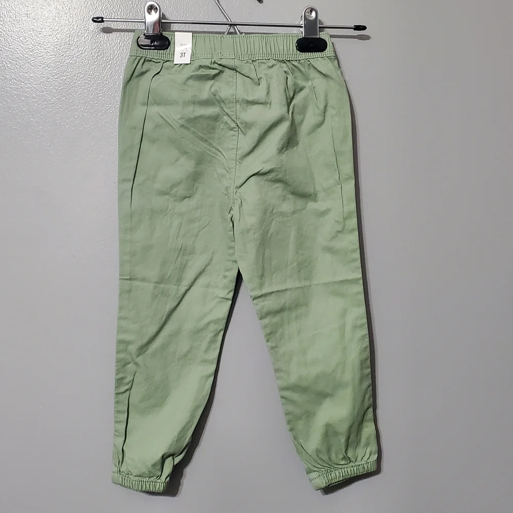 NWT The Children's Place Sage Green Jogger Pants for Kids Girls Size 3T